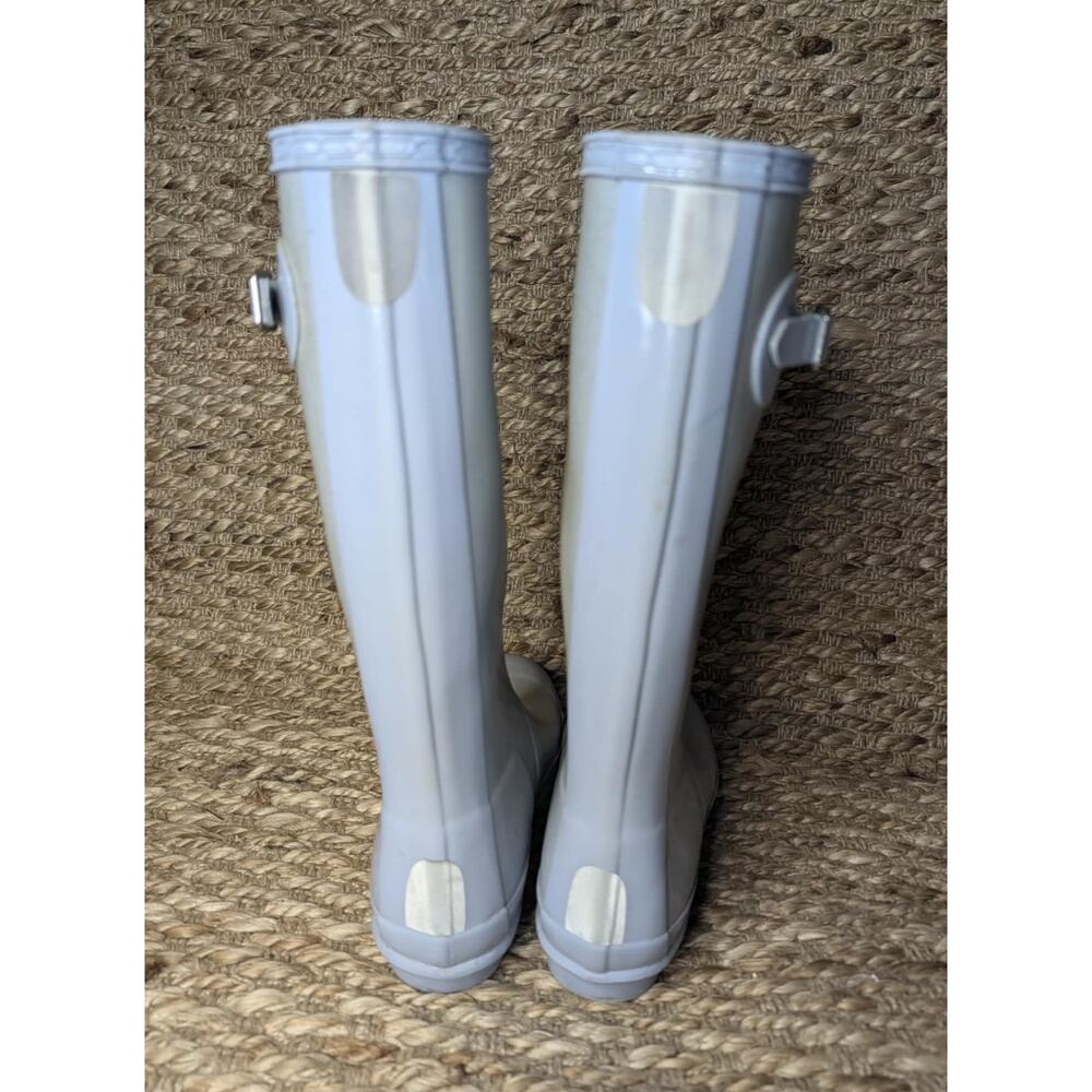 Hunter Original Tall Rain Boots Blue Sparkle Women's 6 Outdoor Waterproof - Picture 3 of 11